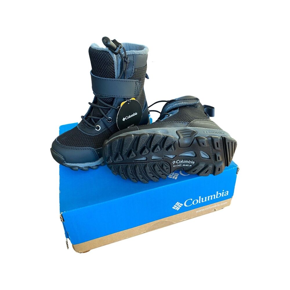 Columbia Hyper-Boreal YOUTH Black Omni-Heat Waterproof Boots Sz.9,‎ #BC0127-010